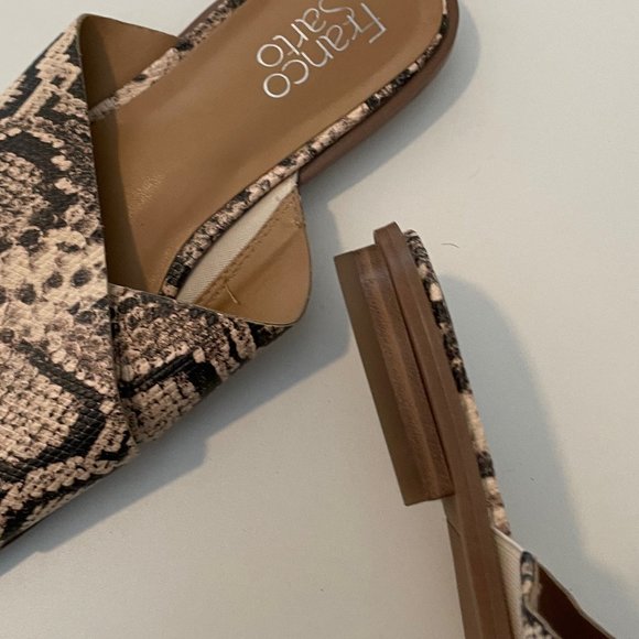 Franco Sarto Snakeskin Print Slide Sandal - Picture 5 of 6